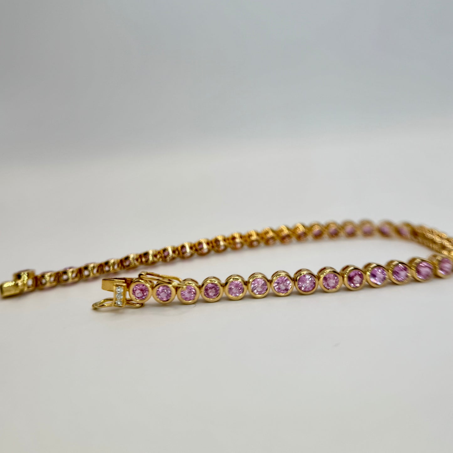 18K Pink Sapphire Bracelet