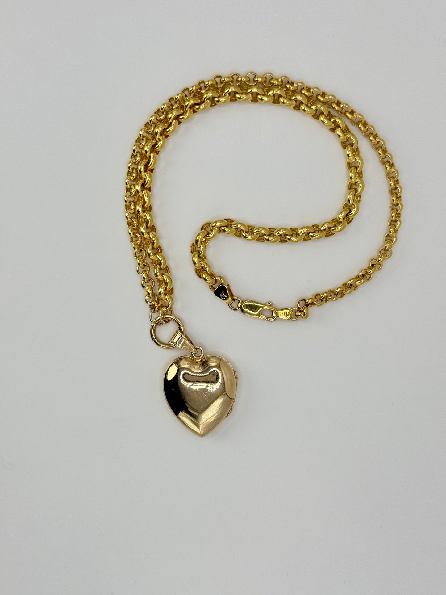 14K Heart Lock Pendant