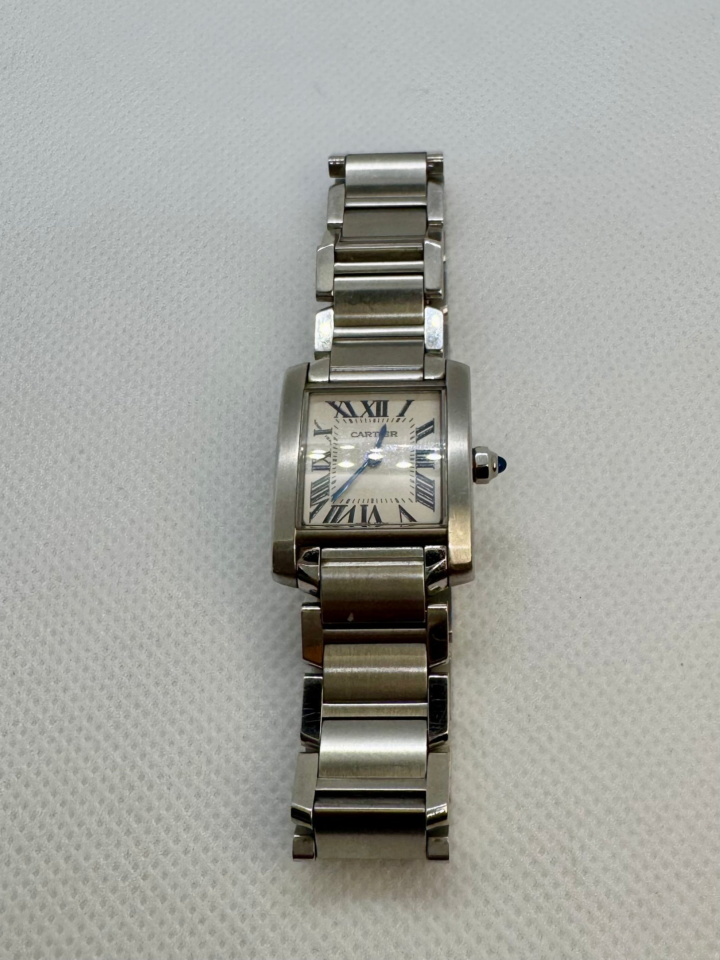 Authentic Cartier Tank Francaise Stainless Steel Watch - Small