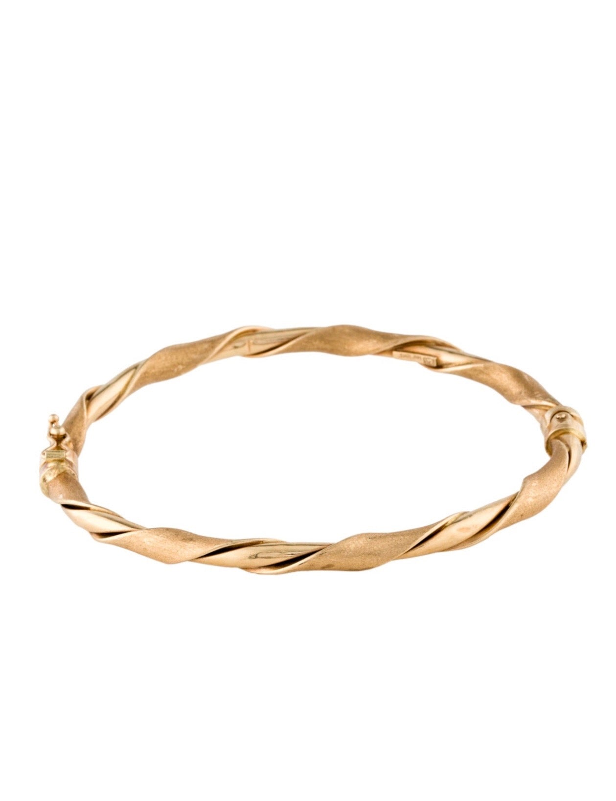 14K Gold Twist Bangle