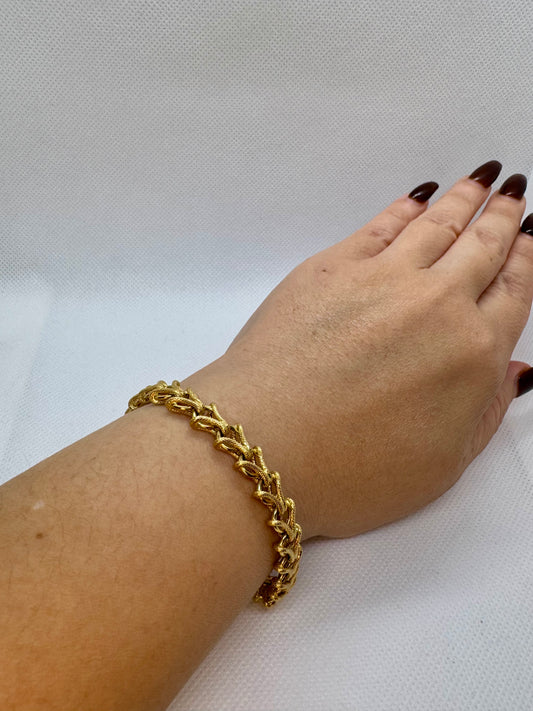 18K Textured Bracelet