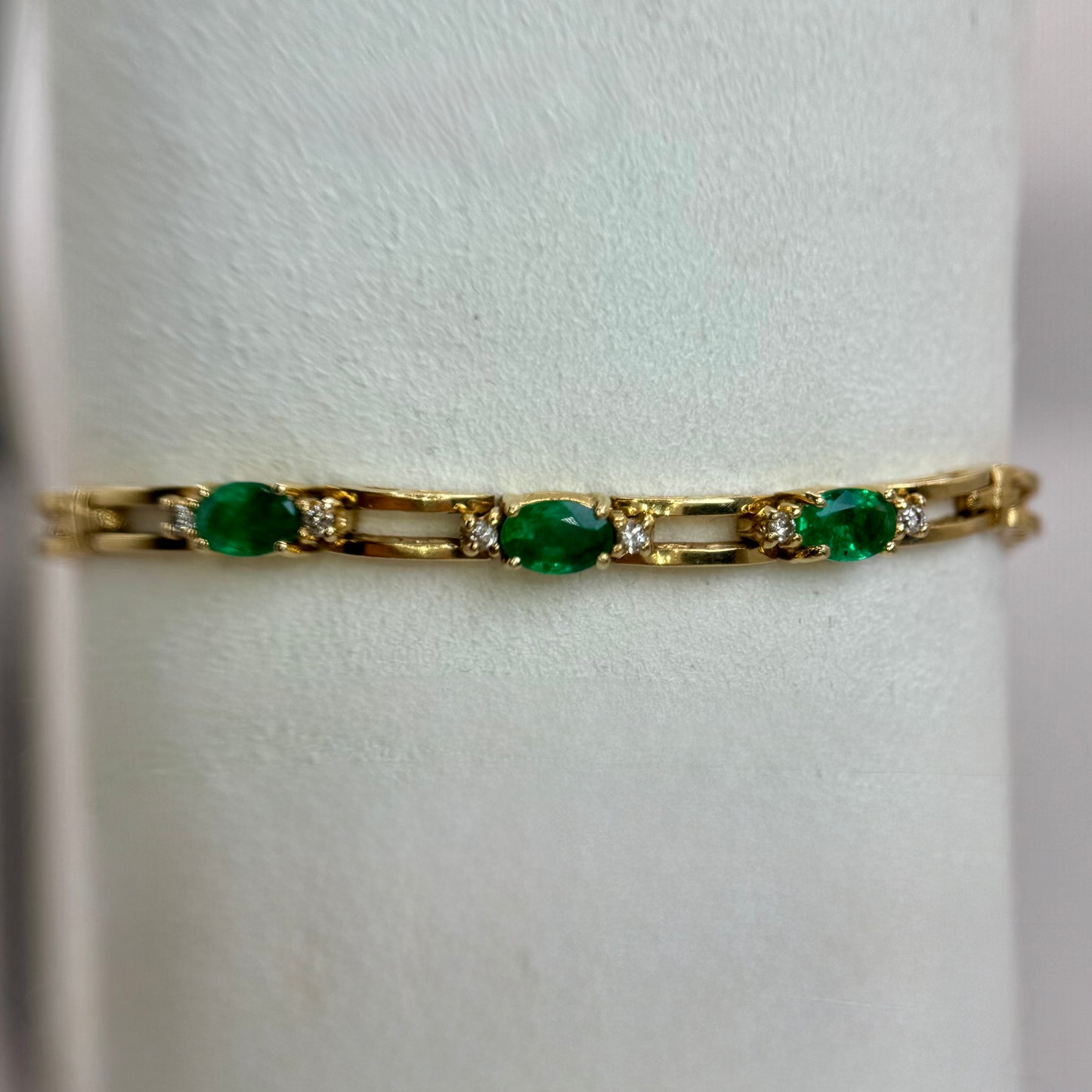 14K Natural Emerald Bracelet