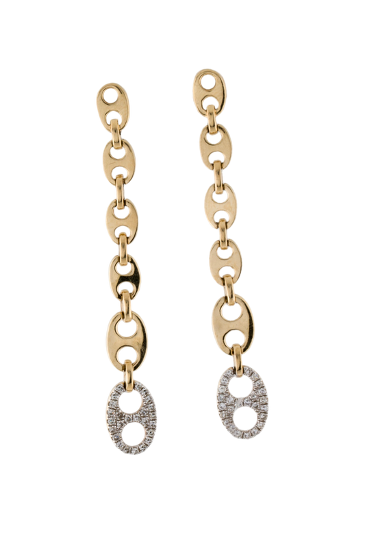 14K Mariner Drop Diamond Earrings