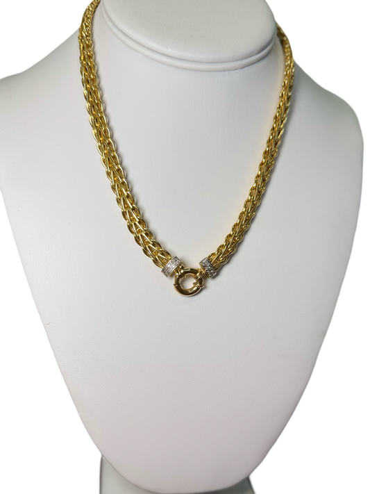 14K V-Link Chain with Bolt Clasp