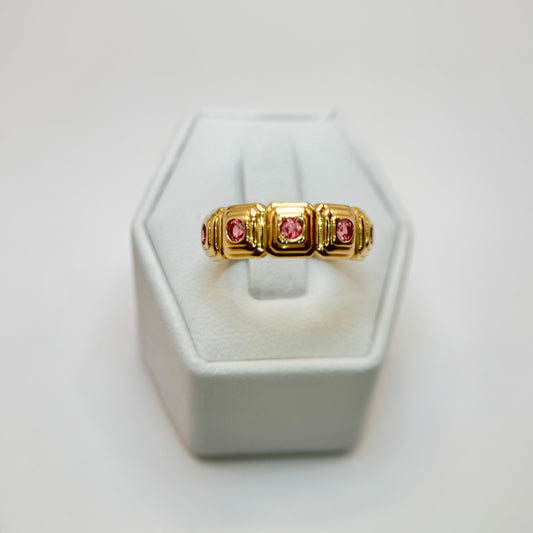14K Step into Heaven Band - Pink Tourmaline