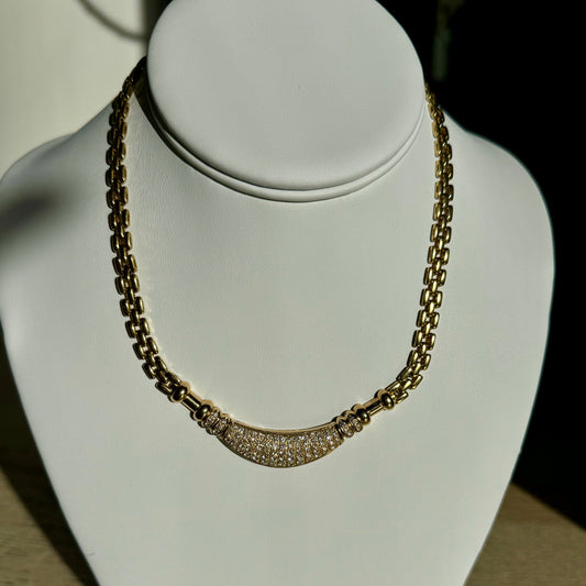 18K Natural Diamond Collar Necklace