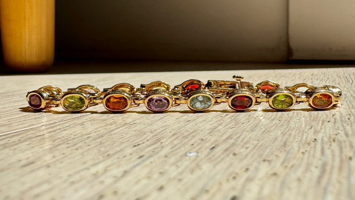 14K Multi-Stone Bracelet