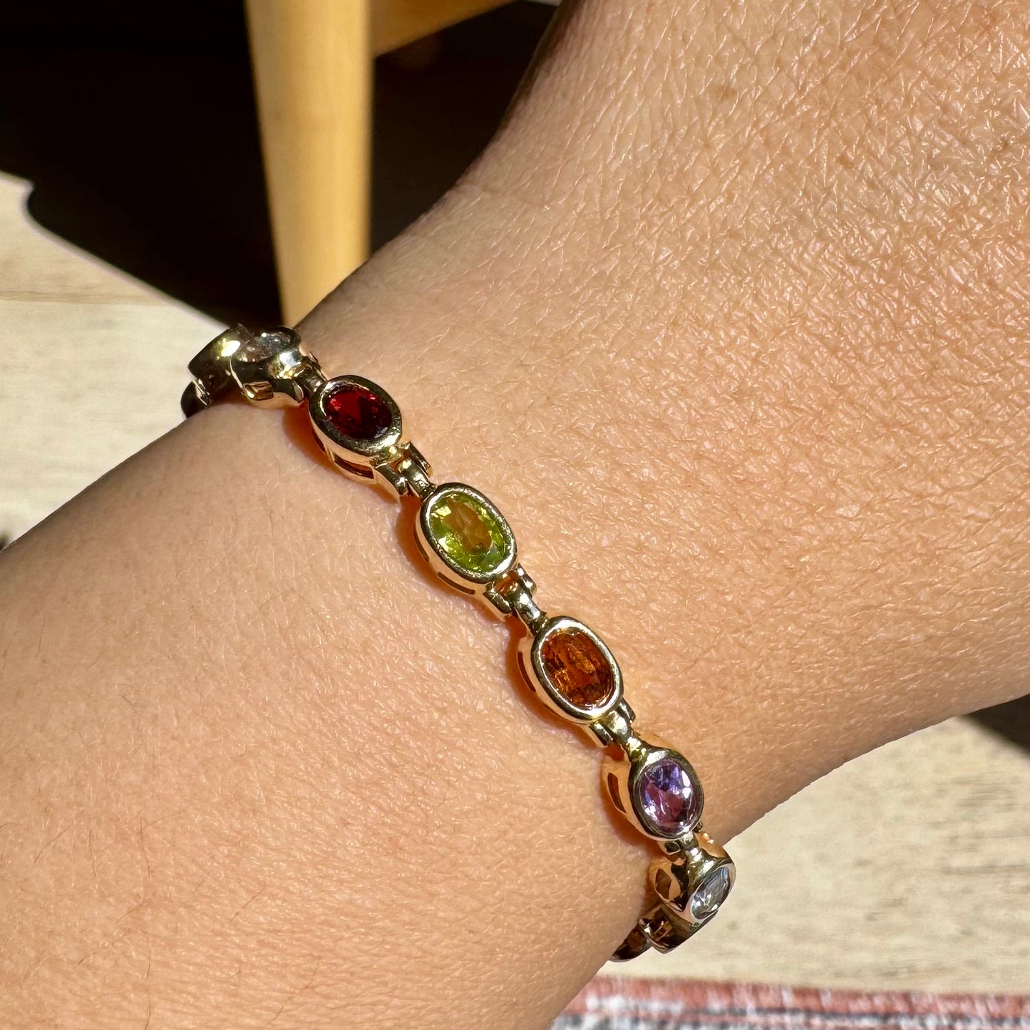 14K Multi-Stone Bracelet