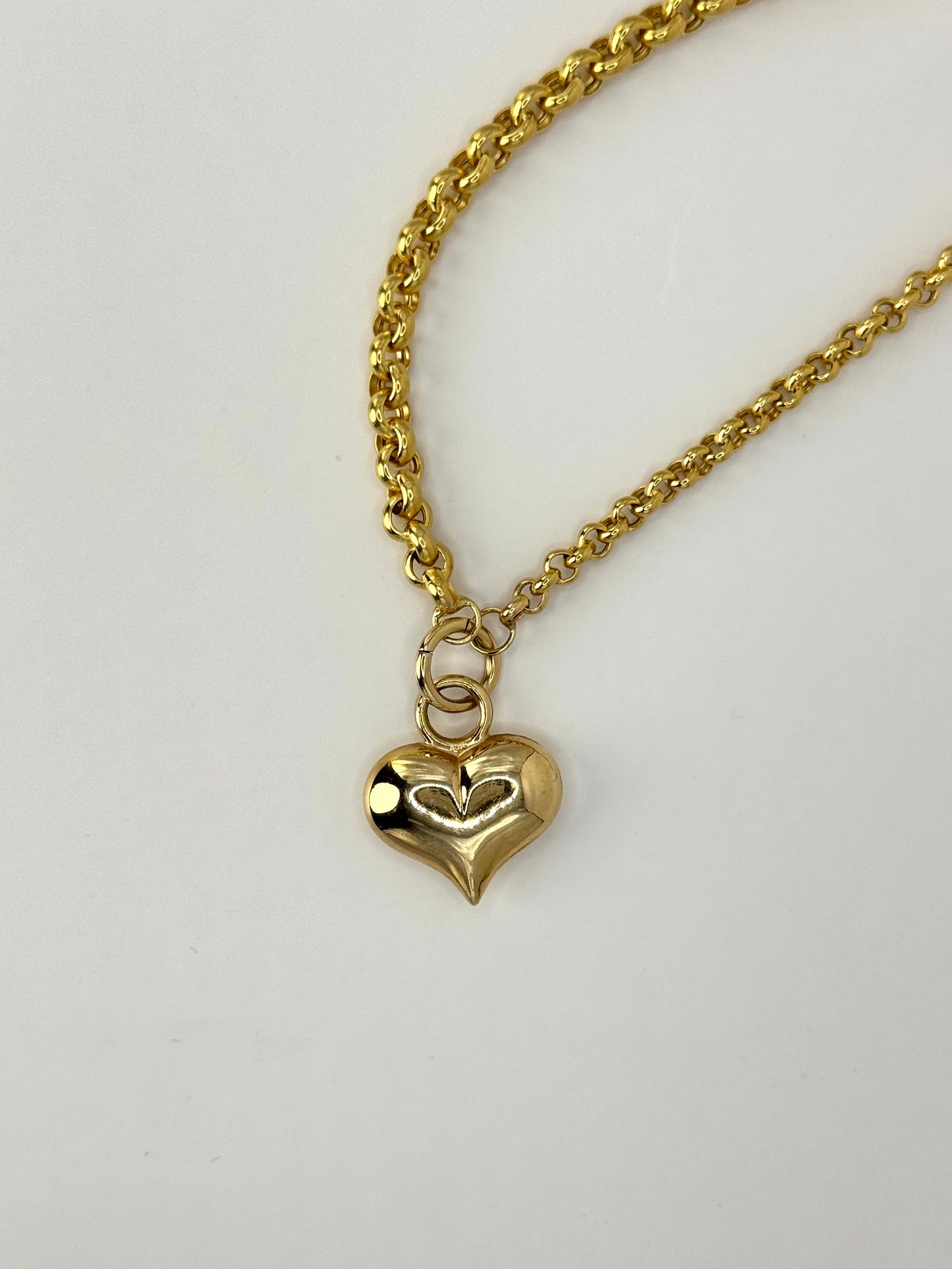 14K Puffy Heart Charm