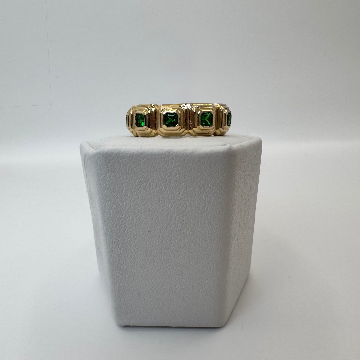 Sacred Halo Band in Natural Emeralds - In Stock